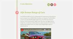 Desktop Screenshot of i-love-alfaromeo.com