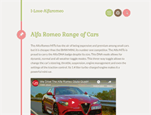 Tablet Screenshot of i-love-alfaromeo.com